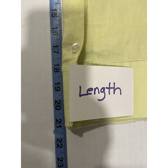 Ann Taylor Pale Yellow 100% Linen Women's Shell Tank 12 Capsule Classic Fitted - Picture 6 of 7